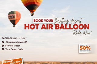 Fly high with our hot air balloon adventure and visa package!