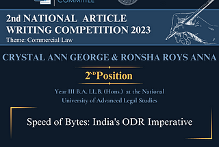 NAWC’23- Speed of Bytes: India’s ODR Imperative]
