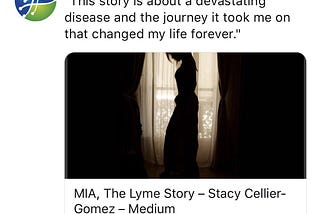 The Global Lyme Alliance Tweets out the MIA story for Lyme awareness.