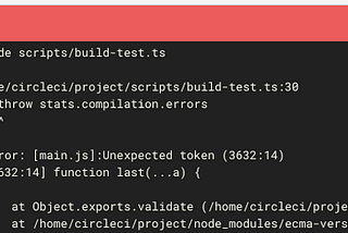 A result of a failing test on CI