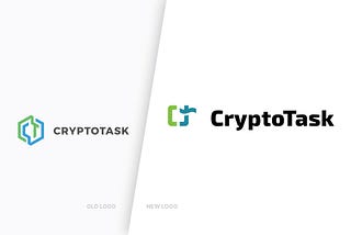 CryptoTask’s new logo next to an old one for comparison.
