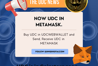 Uniq Digital Coin 
Now you can Send and Receive UDC through Metamask
UDC is Listing in Coinstore…