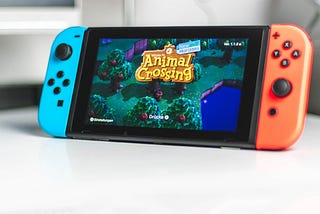Nintendo Switch displaying Animal Crossing: New Horizons