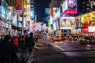 “Times Square never shined so bright” by Nicolai Berntsen on Unsplash