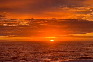 sunrise over the ocean