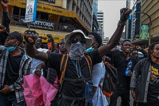Thousands of demonstrators march to the Kenyan parliament to oppose Tax Hikes