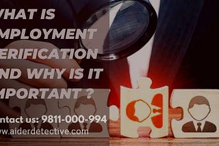 What is employment verification and why is it important ?