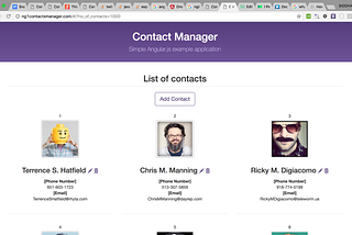 Performance comparison of AngularJs 1.x and AngularJs 2 through contacts manager application