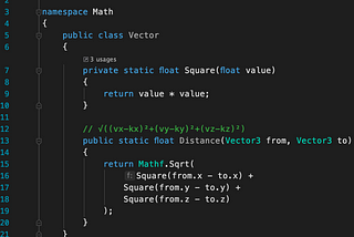 Distance between two vectors