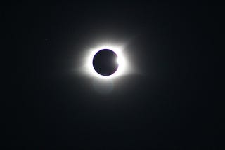 A total solar eclipse, showing the sun’s corona and diamond ring