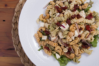 Vegan Tofu, Cashew and Pasta Salad