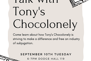 The Darker Side to Chocolate: A Chat with Tony’s Chocolonely