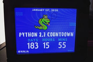 A Desktop Python 2.7 Countdown Timer with CircuitPython and PyPortal