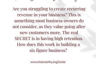 How to Create Consistent Revenue in Your Business