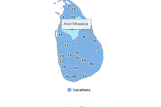 Clickable Sri Lanka District Map