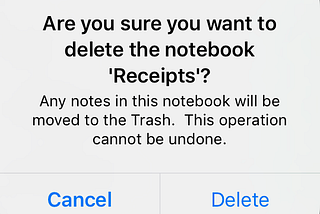 So you’ve deleted an Evernote notebook