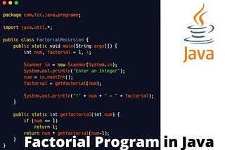 Factorial Program in Java