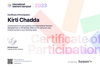 International teacher Olympiad