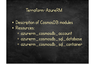 Creating CosmosDB with Terraform