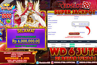 Bukti Kemenangan Jackpot 6 Juta Starlight Princess 1000