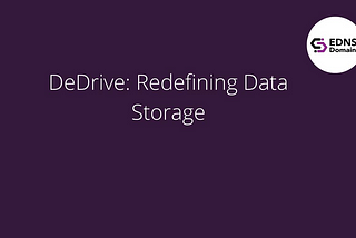 DeDrive: Redefining Data Storage