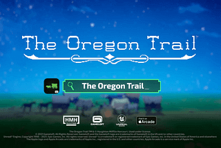 Loading screen for The (new) Oregon Trail by Gameloft, 2021