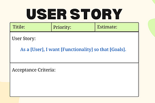 “User Story” in an Agile Development