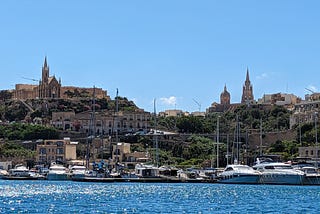 View of Mgarr from the sea