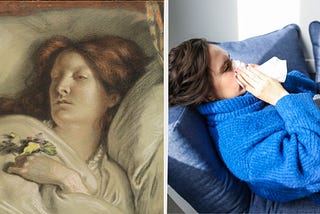 A Victorian Woman Afflicted With the Common Cold Vs Me With a Cold Today