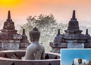 BOROBUDUR TEMPLE IN INDONESIA