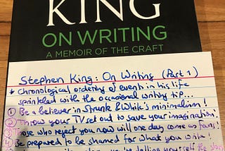 Writing lessons from a best selling author: “On Writing”