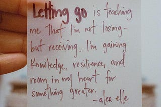 LETTING GO!