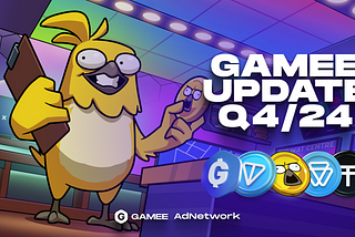 GAMEE Update Q4/24 | Moon Cards, Buy Backs, GAMEE AdNetwork and More!