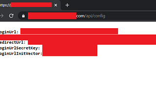 Secret Key Exposure in API Config Directory
