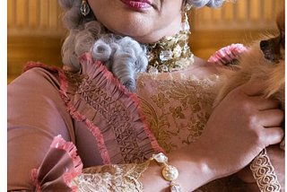 Queen Charlotte in Bridgerton, played by Golda Rosheuvel. Credit: Netflix