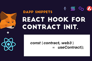 React Hook for Dapps | Contract Initialization.