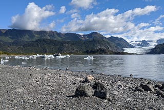 Grewingk Glacier with lake