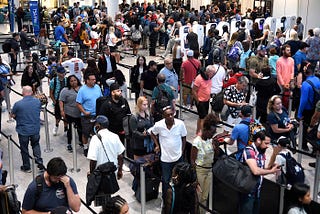 Airport security checkpoints are a shit-show