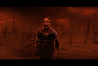 screenshot of max running away from vecna