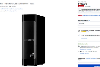 [買東西] WD EastStore 14TB外接硬碟