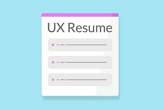 UX Resume Illustration