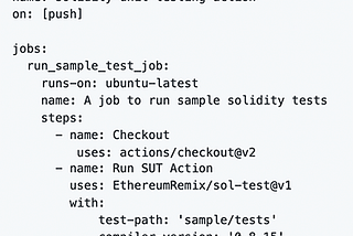 Solidity Unit Tests via a GitHub Action