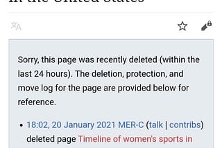 Wikipedia deletion history