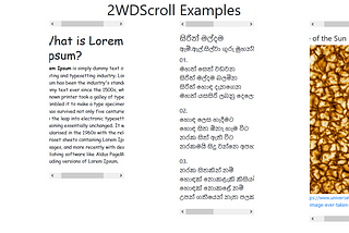 2WDScroll — jQuery plugin for implementing Double Scrollbars