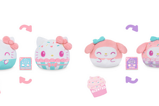 TeeTurtle Releases New “Sanrio Scented Cupcake Reversible Plushies Collection” Toy Line