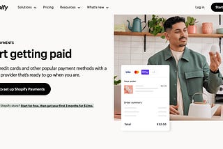 SHOPIFY PAYMENTS — Start getting paid Accept credit cards and other popular payment methods with a payment provider that’s ready to go when you are.