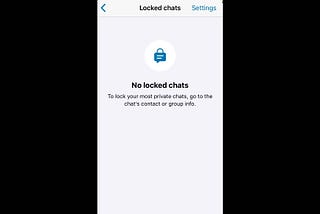 WhatsApp Locked Chats Window