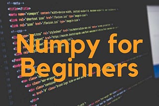 Numpy For Beginners: