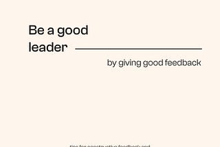 Crafting Feedback Your Junior Will Embrace