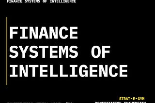 Finance Systems of Intelligence